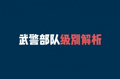 ​武警部队级别解析：正大军区级的独立军种